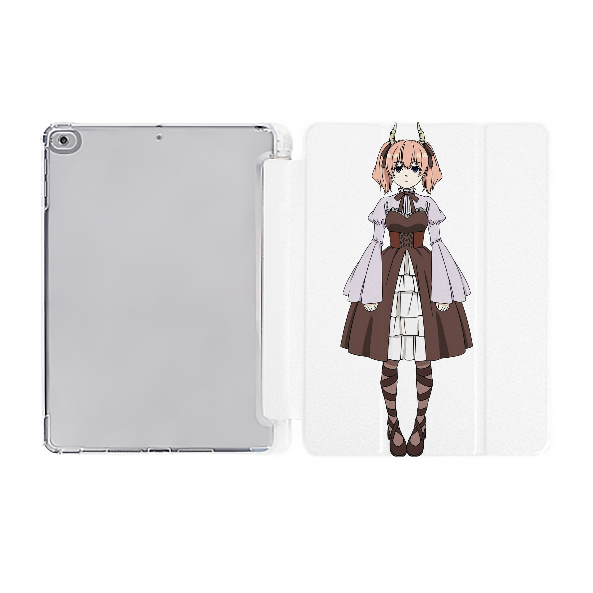 （画像用） 葬送のフリーレン Frieren IPad ケース ペン収納付き 三つ折りスタンド PUレザー×シリコン 対応機種9.5/10.5/10.9インチ